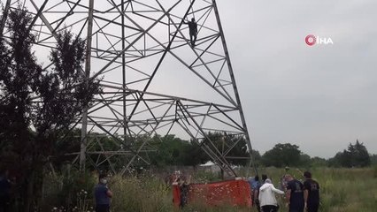 'Şov yapma" diyenlere inat yüksek gerilim hattından böyle atladı