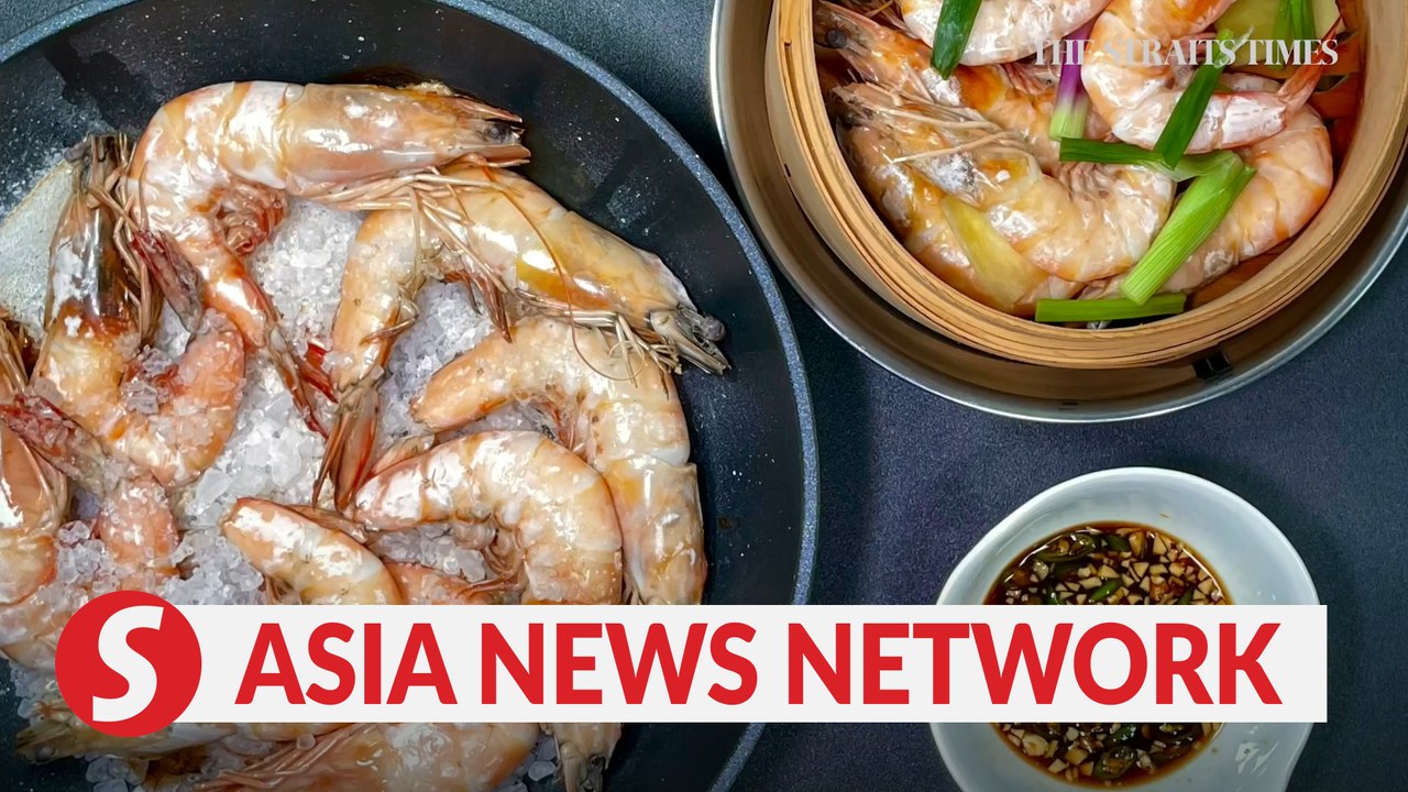 The Straits Times | Comfort cooking: Steamed and salt-baked prawns