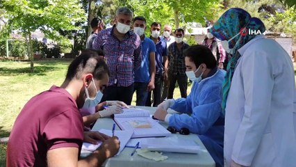 İslahiye’de yerinde aşı uygulaması işçilerle başladı