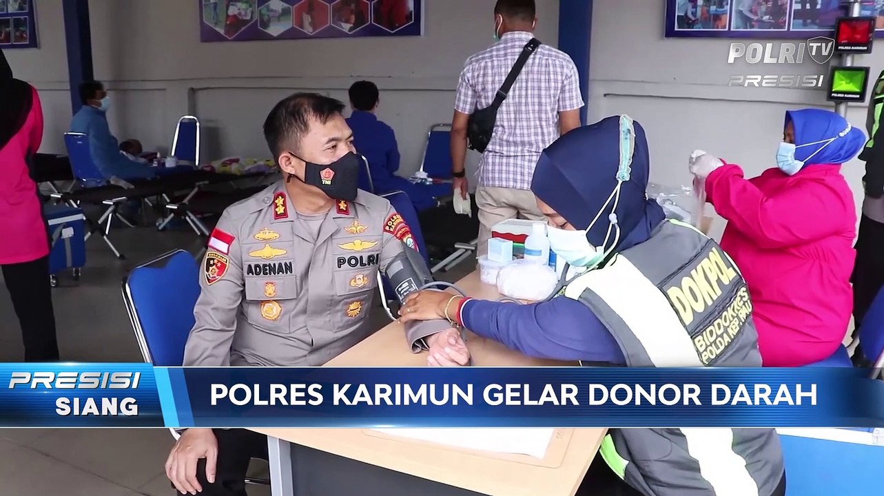 Sambut HUT Bhayangkara Ke-75, Polres Karimun Gelar Donor Darah