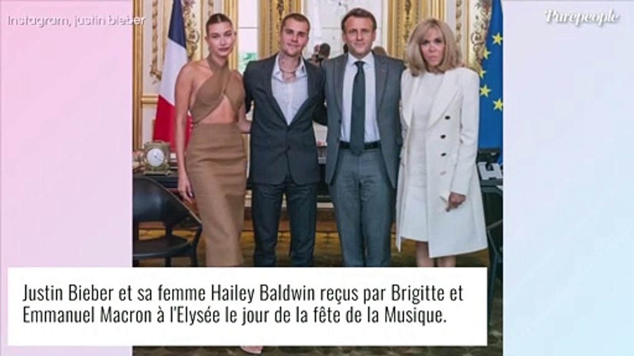 Brigitte et Emmanuel Macron avec Justin Bieber à l'Elysée, Hailey Baldwin en robe sexy