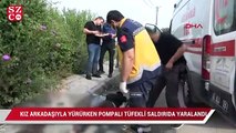 Kız arkadaşıyla yürürken pompalı tüfekli saldırıda yaralandı