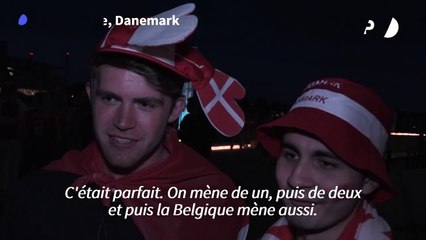 Euro: explosion de joie au Danemark après la victoire 4-1 sur la Russie