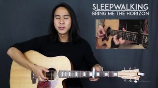 Sleepwalking Bring Me The Horizon Guitar Tutorial Lesson Acoustic - Easy