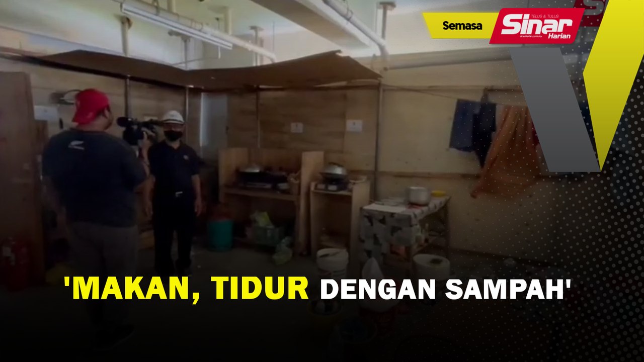 'Makan, tidur dengan sampah'