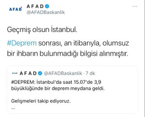 AFAD'tan deprem açıklaması