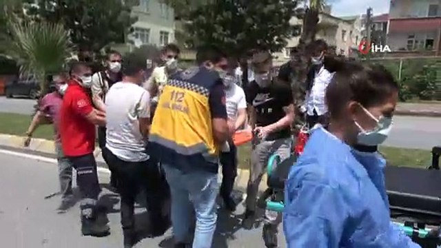 Ters yönden giden motosikletli, otomobille böyle çarpıştı