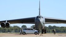 Massive U.S. Air Force B-52’s Prepared for Take-Off, Taxiing and in-Flight
