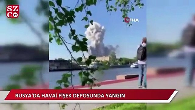 Rusya'da havai fişek deposunda yangın
