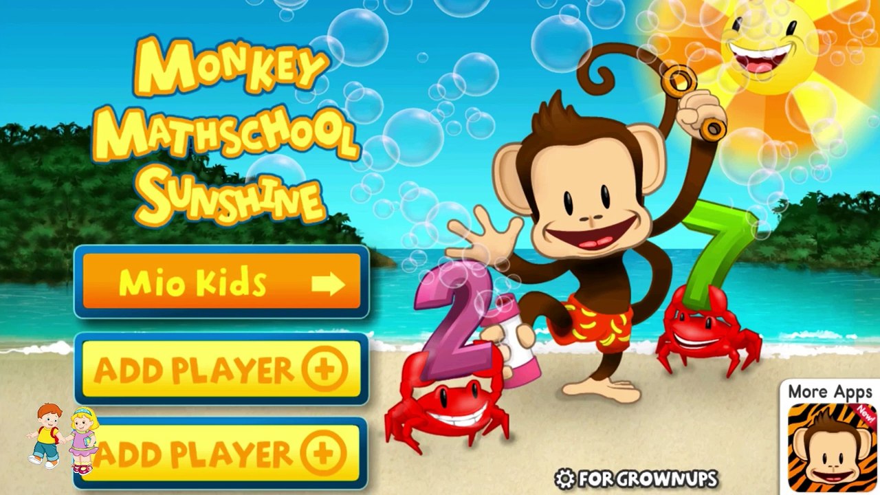 Learn Numbers and Shapes with Monkey Preschool Math Educational Cartoon Game Level 1
