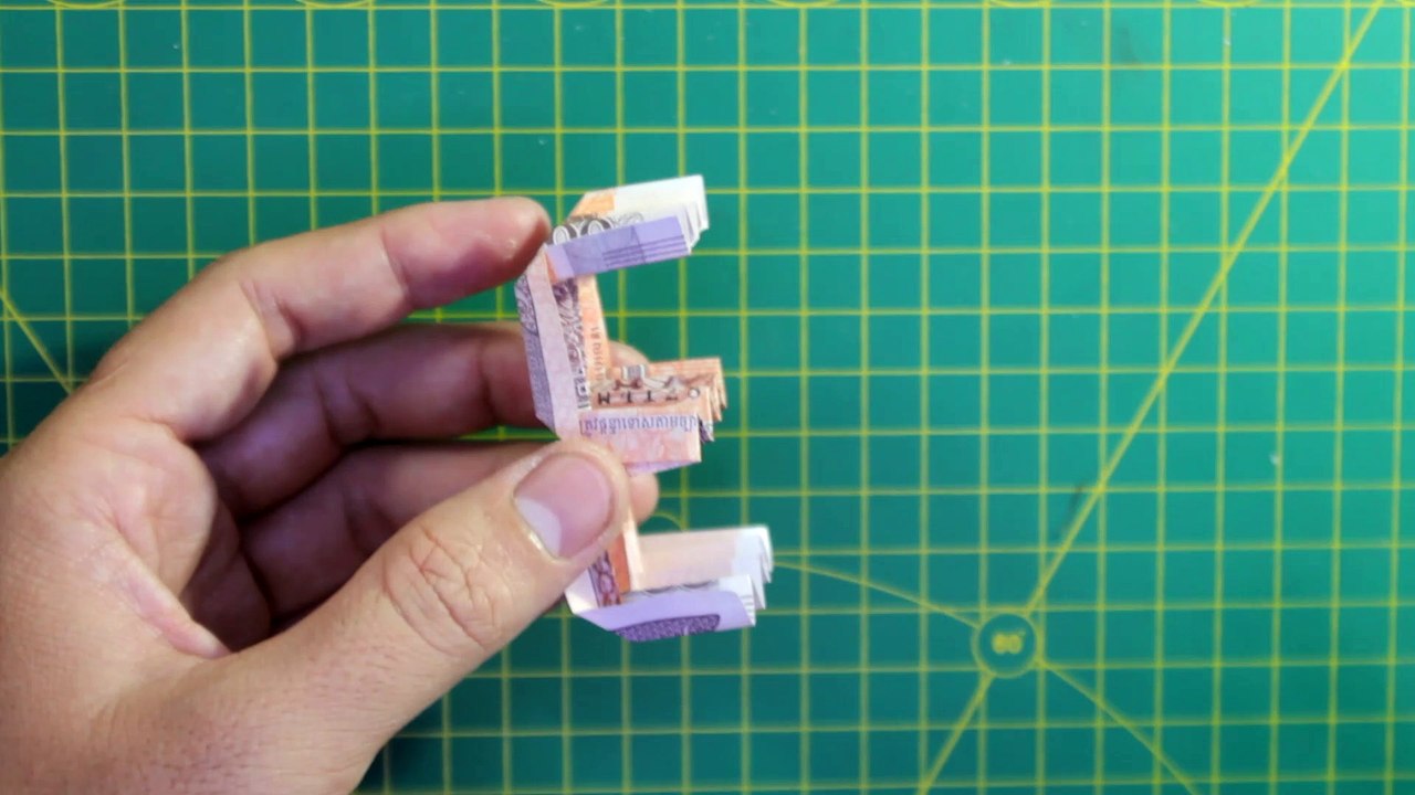 Demo money origami number 3 3d - origami money vietnam