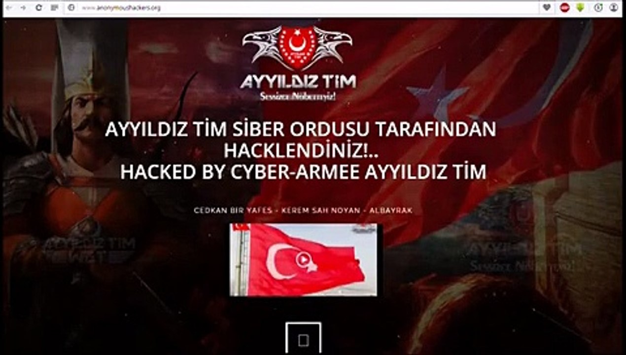 Ayyıldız Tim Anonymous'a dersini verdi: Gidin kumda oynayın