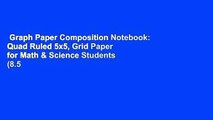 Graph Paper Composition Notebook: Quad Ruled 5x5, Grid Paper for Math & Science Students (8.5 x