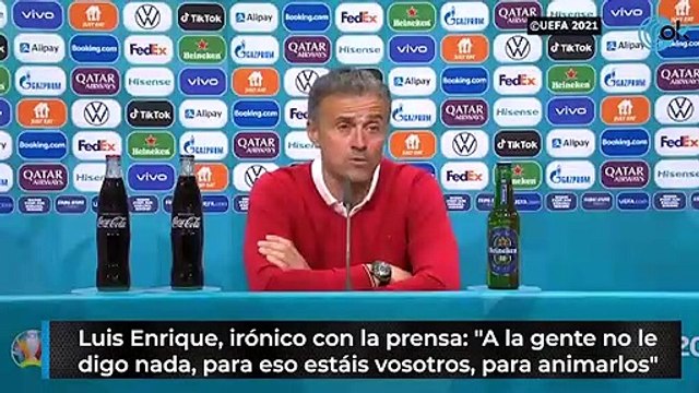 Luis Enrique, irónico con la prensa: A la gente no le digo nada, para eso estáis vosotros, para animarlos