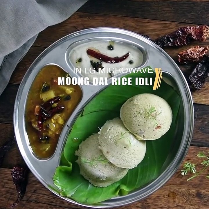 Delicious Moong Dal Rice Idli Healthy Heart Recipe With Lg Microwave Oven