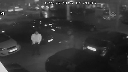 İş yerinin kurşunlanma anı güvenlik kamerasında