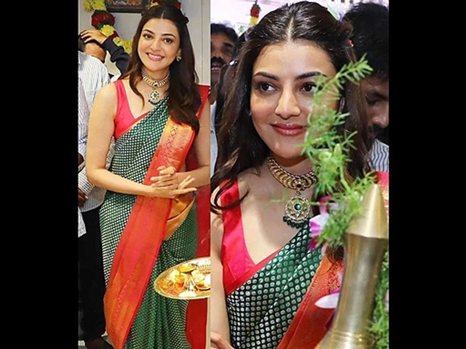 Kajal Agarwal Sarees Collection __ Amazing Saree Styles of Kajal Agarwal _Kajal Sarees and Jewellery