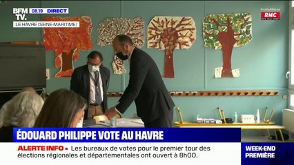 Élections régionales: Édouard Philippe vote dans une école maternelle du Havre