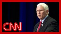 Mike Pence heckled at conservative conference