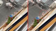 İstanbul'da ilginç anlar! Balkona çıkıp şampuanla köpürttüğü kafasını yağmur suyuyla böyle yıkadı