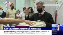 Élections régionales: Jean-Luc Mélenchon vote à Marseille