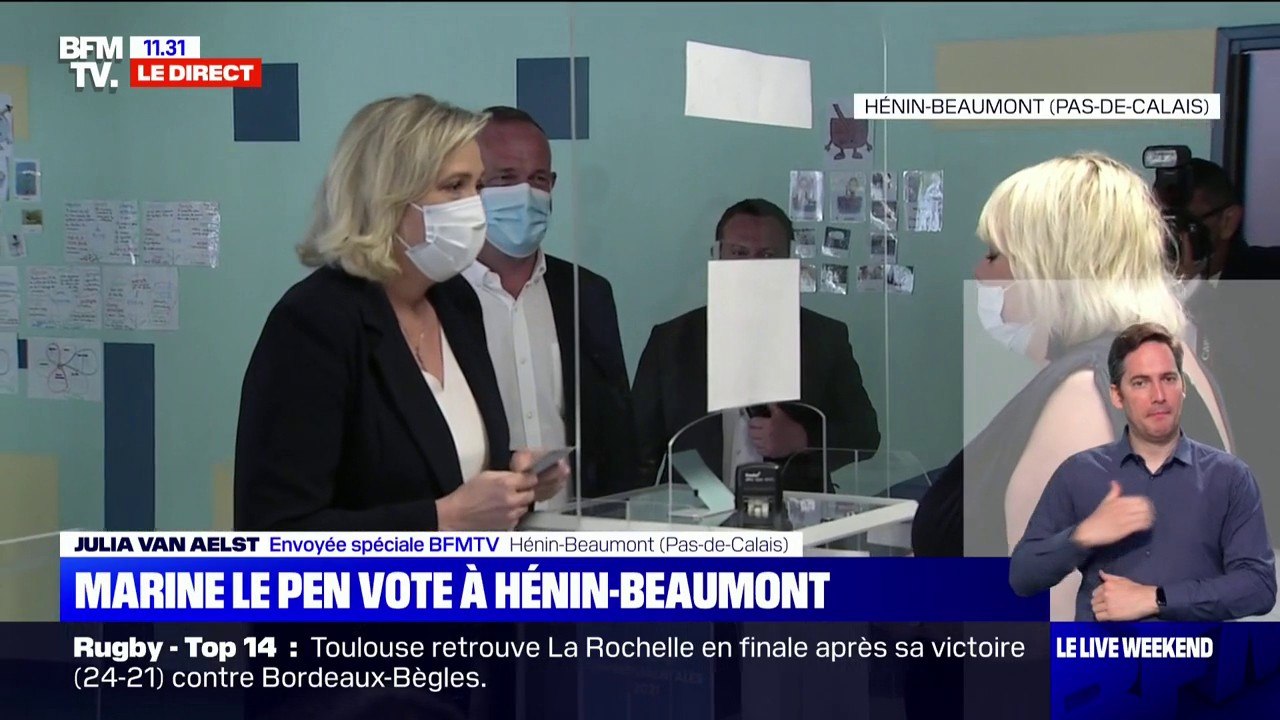 Élections régionales: Marine Le Pen vote à Hénin-Beaumont