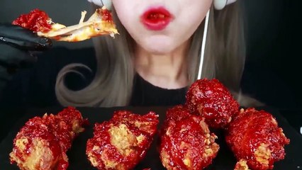Korea Hell Gate Spicy Chicken challengeThe World's Spicy Chicken!ASMR