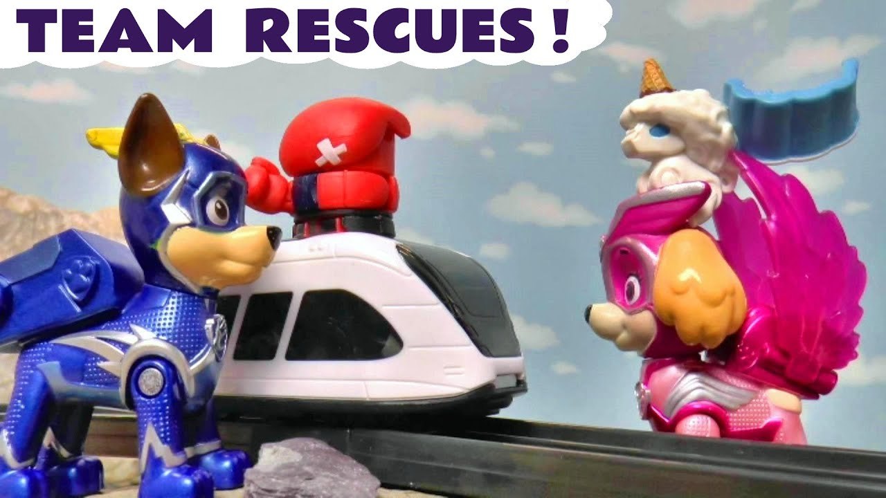 Paw Patrol Mighty Pups Charged Up Team Rescues versus Marvel Avengers Superheroes in this Paw Patrol Toys Stop Motion Full Episode English Video for Kids from Kid Friendly Family Channel Toy Trains 4U