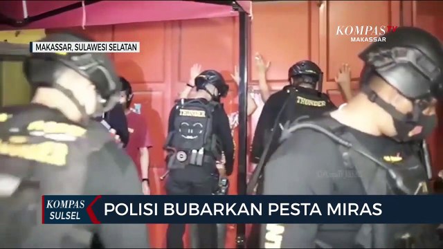 Pesta Minuman Keras di Pasar Tradisional Karuwisi DibubarkanTim Thunder Polda Sulsel