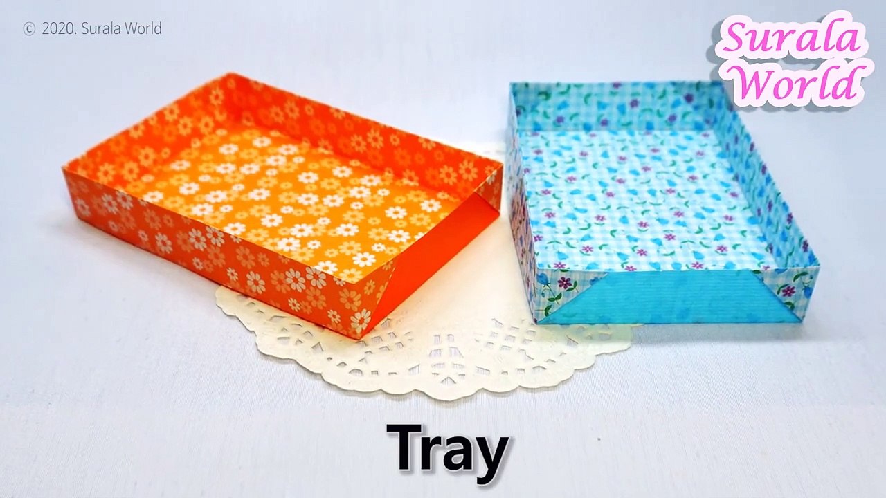 Origami Tray, Paper Box Diy (Tutorial, How To)