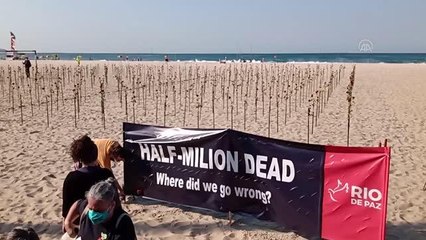 RIO DE JANEIRO - Copacabana Plajında Kovid-19 protestosu