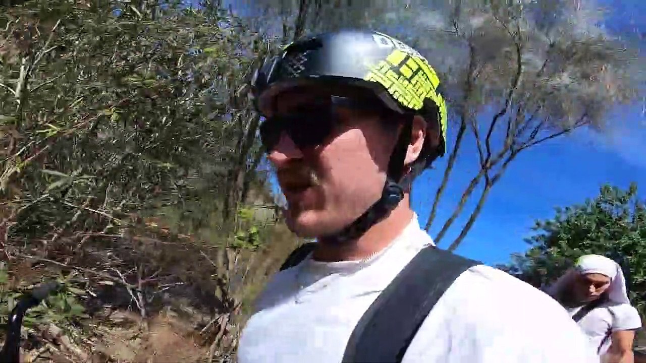 BMX VS DIRT BIKE RIDING DOWN A CAVE