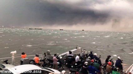 Water Flows During a Storm in Cambodia