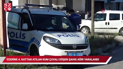 Tải video: Üzerine 4. kattan atılan kum çuvalı düşen şahıs ağır yaralandı