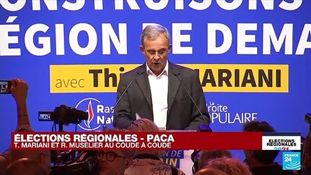 REPLAY - Elections régionales : discours de Thierry Mariani, candidat RN en région PACA