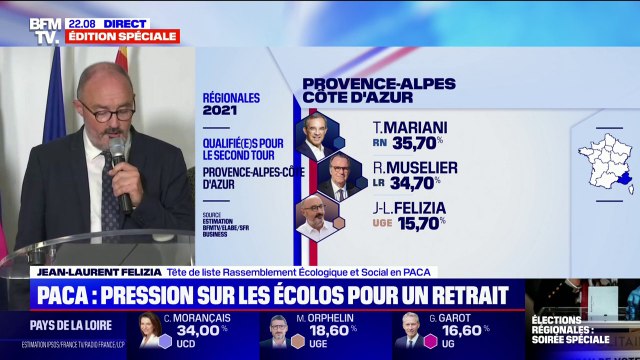 Régionales en PACA : Jean-Laurent Felizia annonce qu'il souhaite maintenir la voix de la gauche et de l'écologie au second tour
