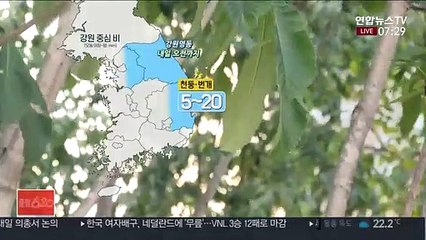 [날씨] 내륙 30도 안팎 더위…강원 최고 20㎜ 비