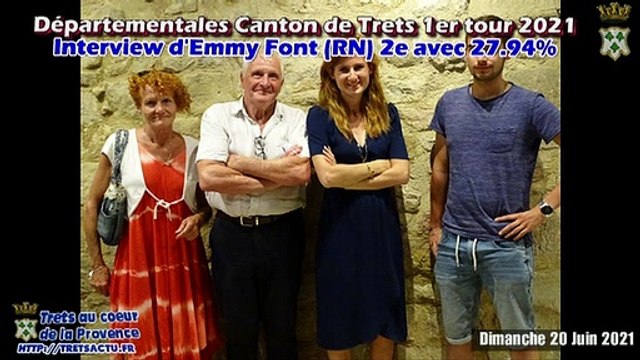 ITW departementales 2021 Canton de Trets 1er tour - EMMY FONT - RN