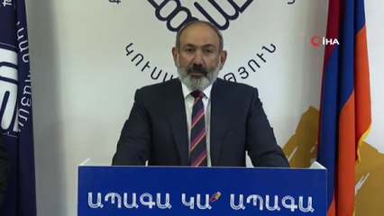 Ermenistan'da, Nikol Paşinyan'dan gece yarısı seçim zaferi konuşması
