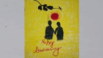 Happy Marriage anniversary gift card easy drawing