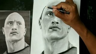 The Rock (Dwayne Johnson) drawing tutorial trailer video__ full video link is given in description.