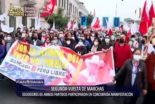Segunda vuelta de marchas: simpatizantes de ambos partidos participan en manifestaciones en el país