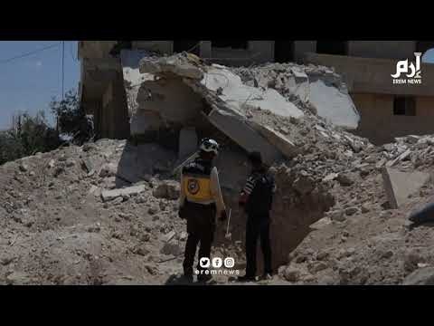 نصفهم أطفال.. مقتل 8 مدنيين نازحين في قصف جوي استهدف ريف حماه بسوريا