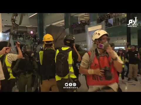 فوضى داخل متجر للتسوق في هونغ كونغ بعد اندلاع اشتباكات بين الشرطة ومحتجين