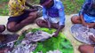 OCTOPUS COOKING and EATING  Big Size Octopus fry Seafood Recipe Cooking in Village