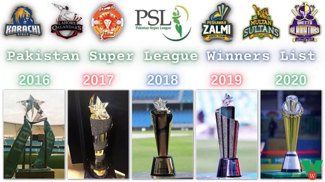 Pakistan Super League Winners List from 2016 - 2020 || PSL Winners List