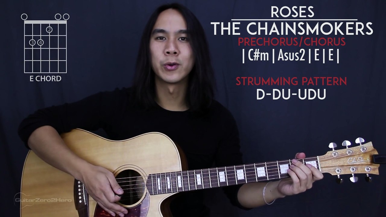 Roses The Chainsmokers Guitar Tutorial Lesson Acoustic