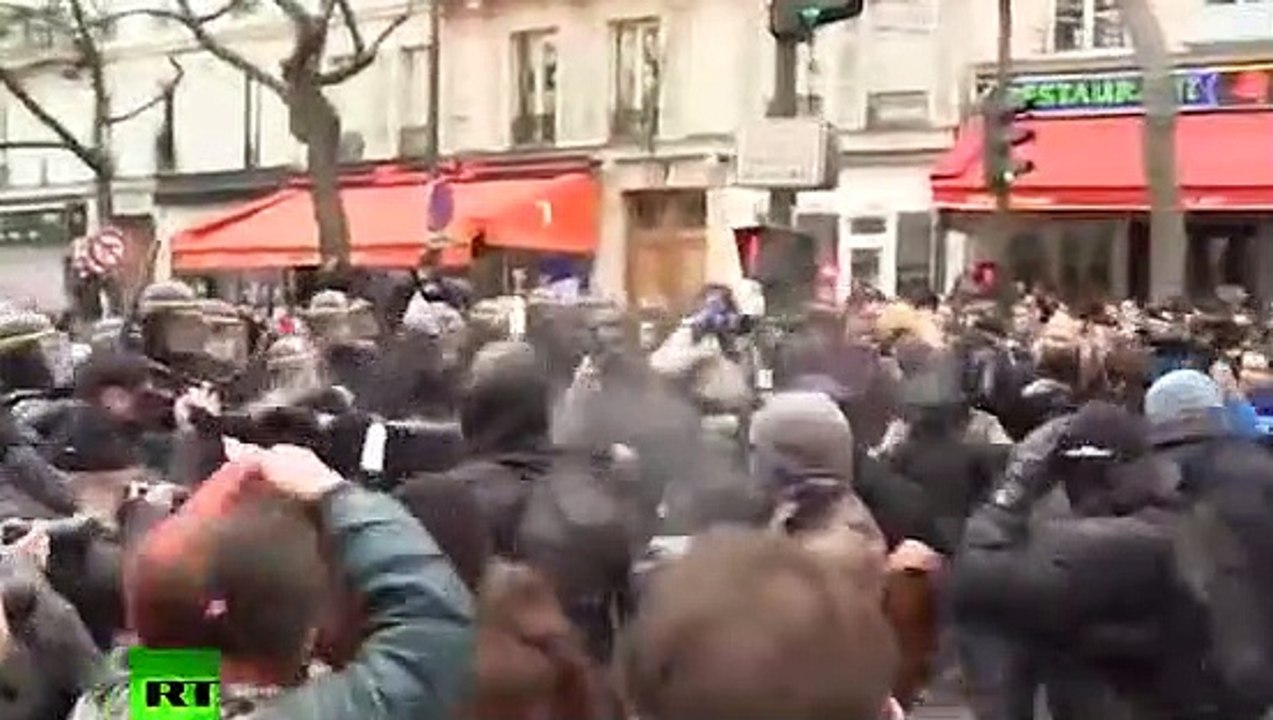 Paris'teki COP21 gösterisinde gerginlik