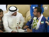 محمد بن زايد يستقبل رائد الفضاء الإماراتي هزاع المنصوري