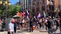 Protestas contra Pedro Sánchez en Barcelona